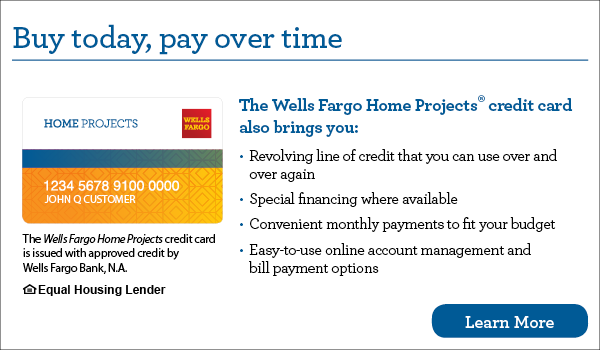 Advertisement for Wells Fargo Home Projects CreditCard